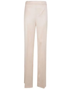 Twinset Satin-Finish Straight-Leg Pants - White