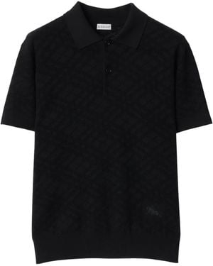 Burberry Knitted Polo Shirt - Black