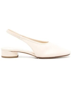 Aeyde Dua Backstrap Leather Court Shoes - Natural