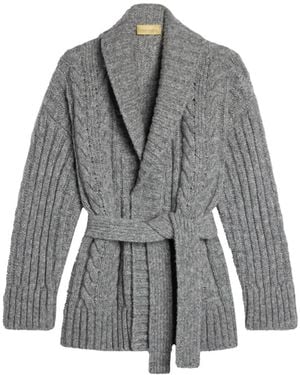 Momoní Zila Cardigan Mit Zopfmuster - Grau