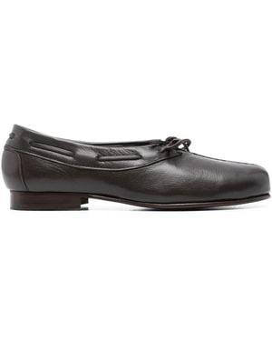 Hereu Zapatos De Piel Con Cordones - Gris