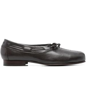 Hereu Leather Boat Shoes - Gray