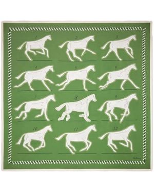 Mulberry Chalk Horse Printed Scarf - Green