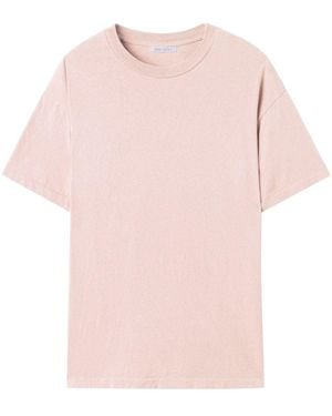 John Elliott Round-Neck Cotton T-Shirt - Pink