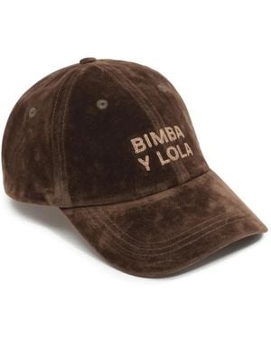 Bimba Y Lola Khaki Flocked Fabric Cap - Brown