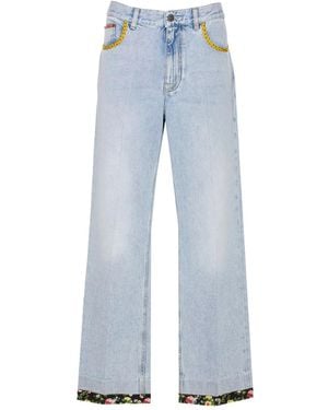 Valentino Garavani Jeans Con Ricamo - Blu