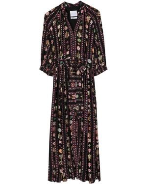 Hayley Menzies Embroidered Shirt Dress - Black