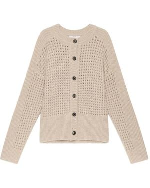 Maliparmi Button-Front Open-Knit Cardigan - Natural