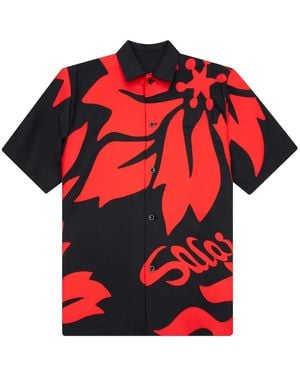 Sacai フローラル シャツ - レッド