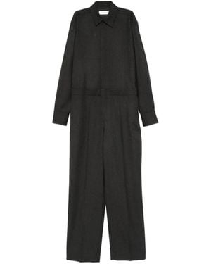 Victoria Beckham Polo-Collar Jumpsuit - Black