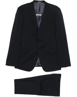 Emporio Armani Notched-Lapel Two-Piece Suit - Black