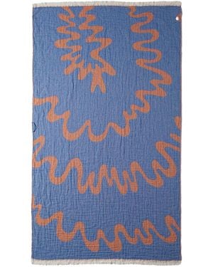 by Parra Splashed Hammam "multicolour" ビーチタオル - ブルー