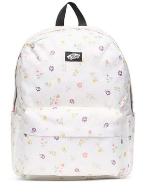 Vans Mochila Old Skool Con Motivo Floral - Blanco