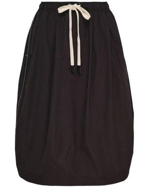 Lee Mathews Callum Drawstring Balloon Midi Skirt - Black