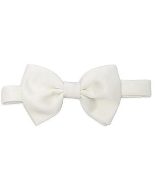 Tagliatore Hook-Fastening Bow Tie - White