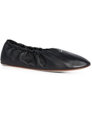 KENZO Ballerine Ballet Elasticizzate Con Logo - Nero
