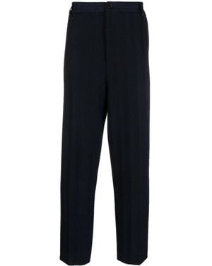 Missoni Chevron-Knit Straight-Leg Pants - Blue
