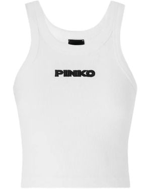 Pinko Bloody Mary Ribbed Tank Top - White