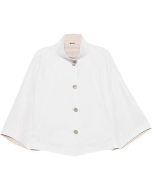 Moorer Buttoned Wool Jacket - White
