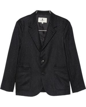 Barena Pinstripe-Pattern Blazer - Black