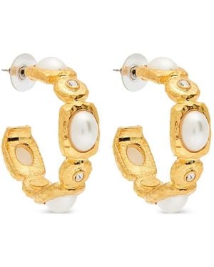 Kenneth Jay Lane Faux-Pearl-Embellished Earrings - Metallic