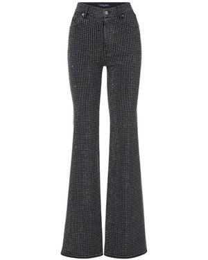 Veronica Beard Jean Ample Crosbie À Strass - Blue