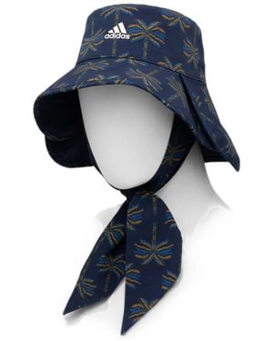 adidas X Farm Rio Palm-Tree Print Bucket Hat - Blue
