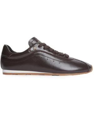 Tommy Hilfiger Monogram Leather Sneakers - Brown