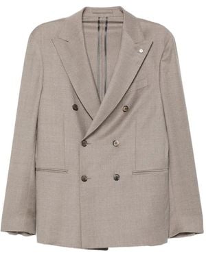 Luigi Bianchi Double-Breasted Suit - Grey