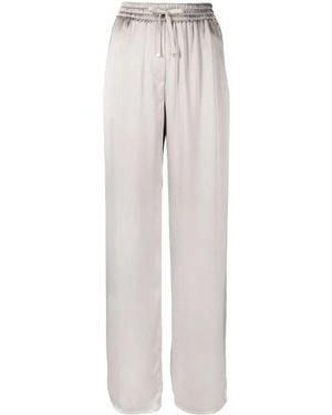 Herno Shiny High-Waist Palazzo Pants - Gray