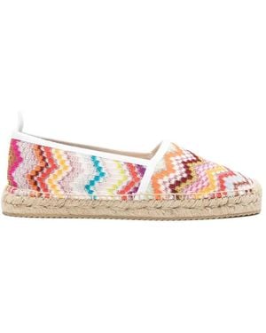 Missoni Chevron-Pattern Espadrilles - Pink