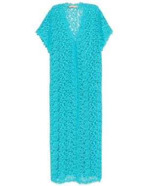 Ermanno Scervino Lace-Embellished Jacket - Blue