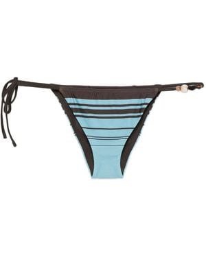 SIR. Bragas de bikini a rayas con lazo lateral - Azul