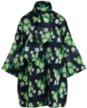 Essentiel Antwerp Grenadine Floral-Print Mini Dress - Green