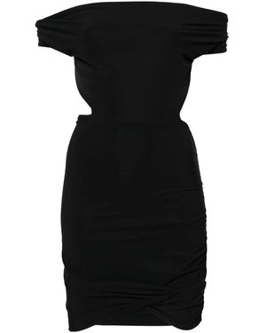 Amazuìn Ester Cowl-Neck Minidress - Black