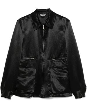 COMME DES GARÇON BLACK サテン ジャケット - ブラック