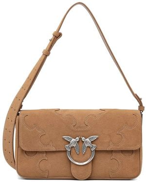 Pinko Medium Love Bag One Slouchy Shoulder Bag - Brown