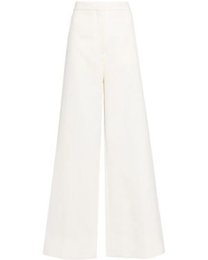Stella McCartney High-Waisted Wide-Leg Trousers - White