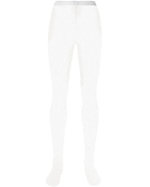 Comme des Garçons Leggings Mit Mesh-Einsätzen - Weiß