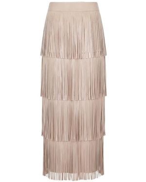 Simon Miller Za Za Fringed Maxi Skirt - Natural