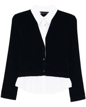 Juun.J Cardigan A Strati - Blu