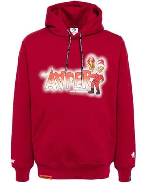 Aape By A Bathing Ape グラフィック パーカー - レッド