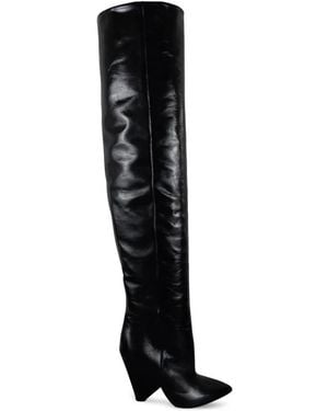 Saint Laurent Niki 105 Over-The-Knee Boots - Black