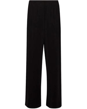 The Row Bellana Elastic-Waist Straight-Leg Trousers - Black