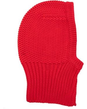 YMC Rick-Rack Knitted Balaclava - Red