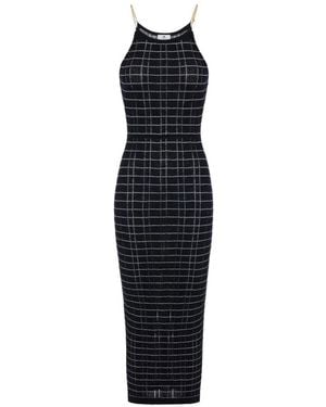 Elisabetta Franchi Striped Dress - Black