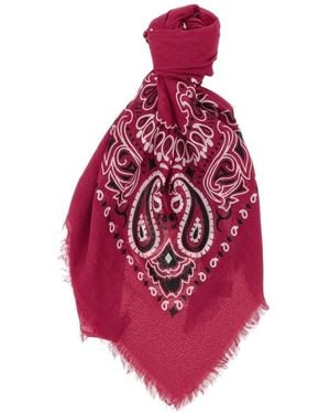 Be You Ausgefranster Schal Mit Paisley-Print - Rot