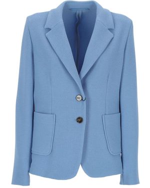 Marella Single-Breasted Blazer - Blue