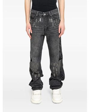Who Decides War Stud-Embellished Jeans - Black