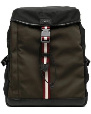 Bally Gestreepte Rugzak - Zwart